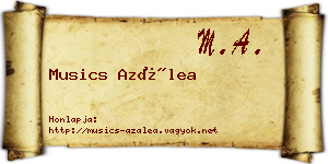 Musics Azálea névjegykártya